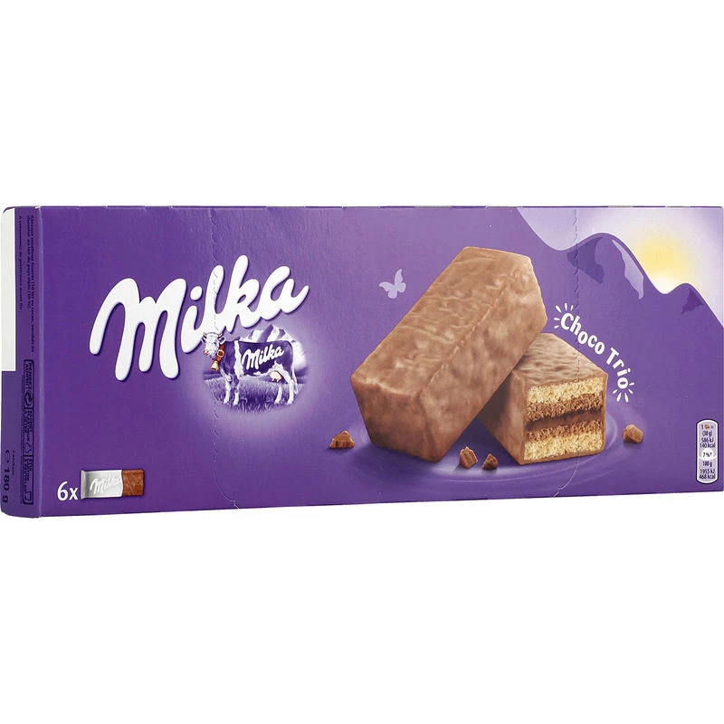Gâteaux choco trio x6 180g - MILKA