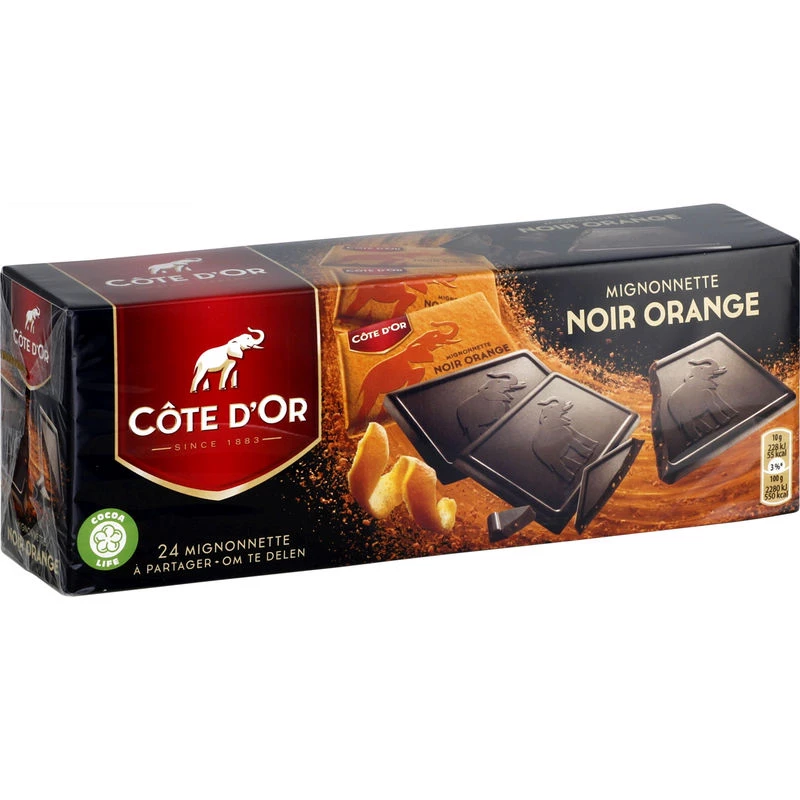 Schokoladen-Mignonnette dunkelorange 24x10g - CÔTE D'OR