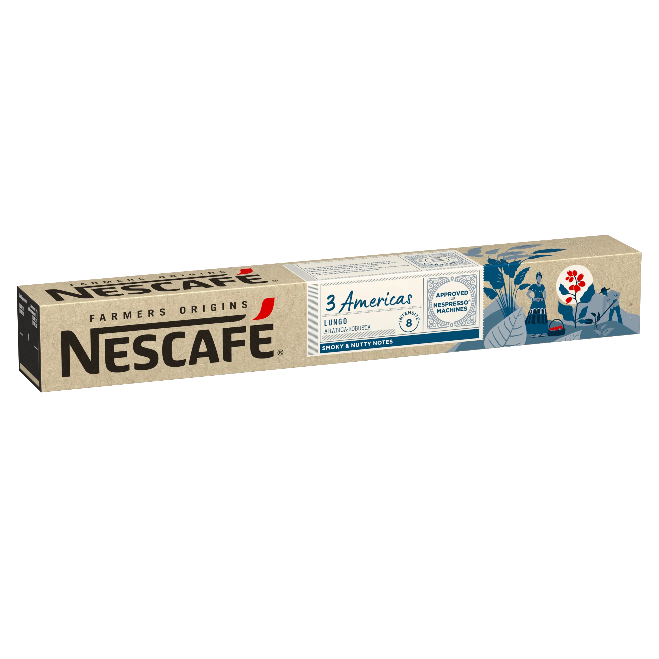 Capsules Café Espresso 3 Americas Lungo Compatibles Nespresso; x10; 54g - NESCAFE