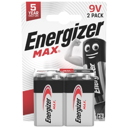 Piles Alc Enr 9v Max X2