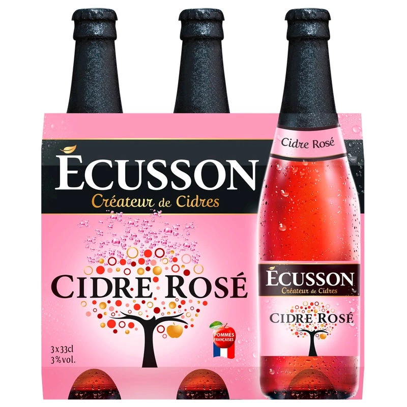 Cidre Rosé 3x33cl - Écusson