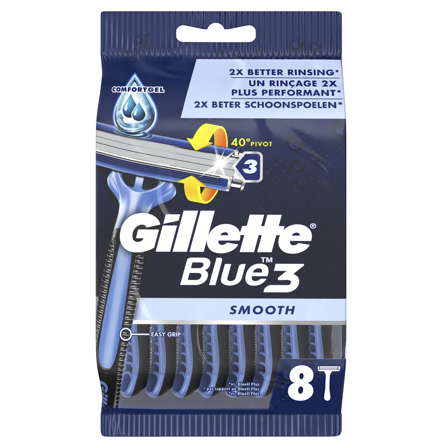 Blue 3 Smooth Disposable Razors - Gillette