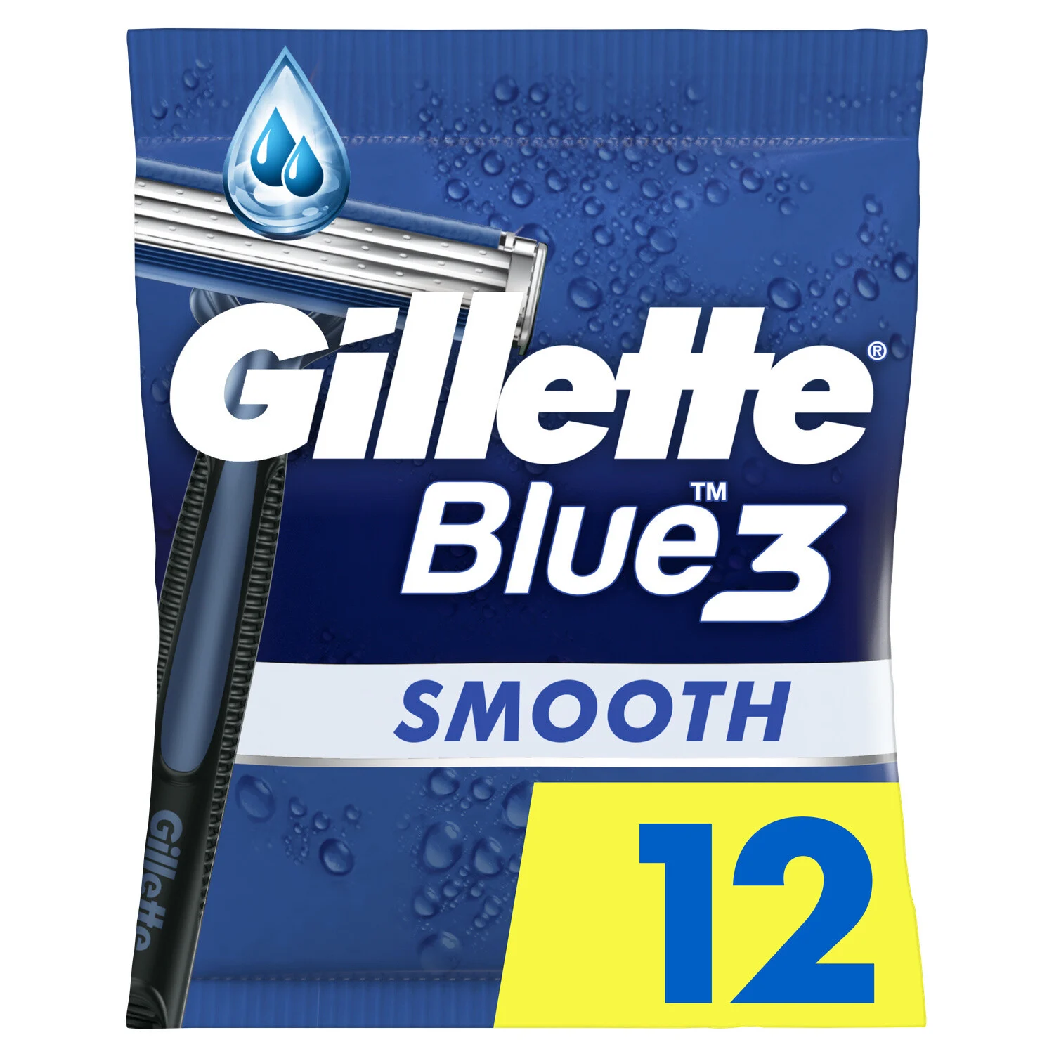 Blue 3 Smooth X12 Disposable Razors - Gillette