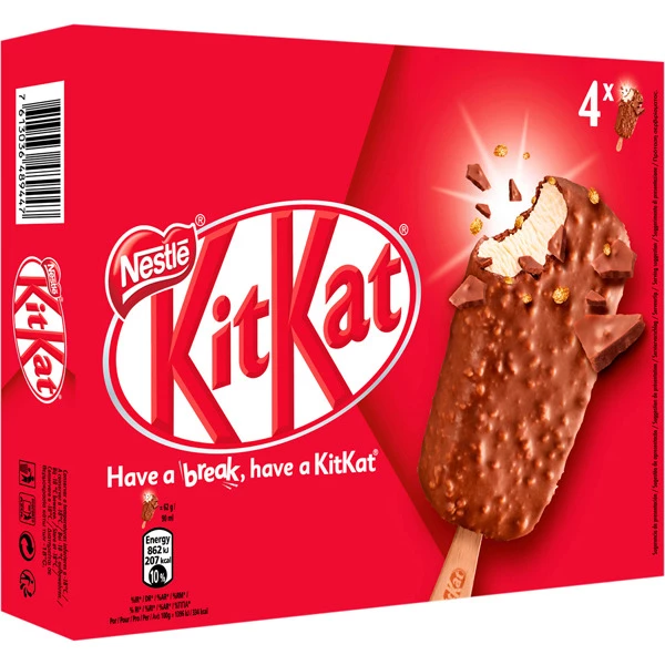 Bâtonnets chocolat x4 - KIT KAT