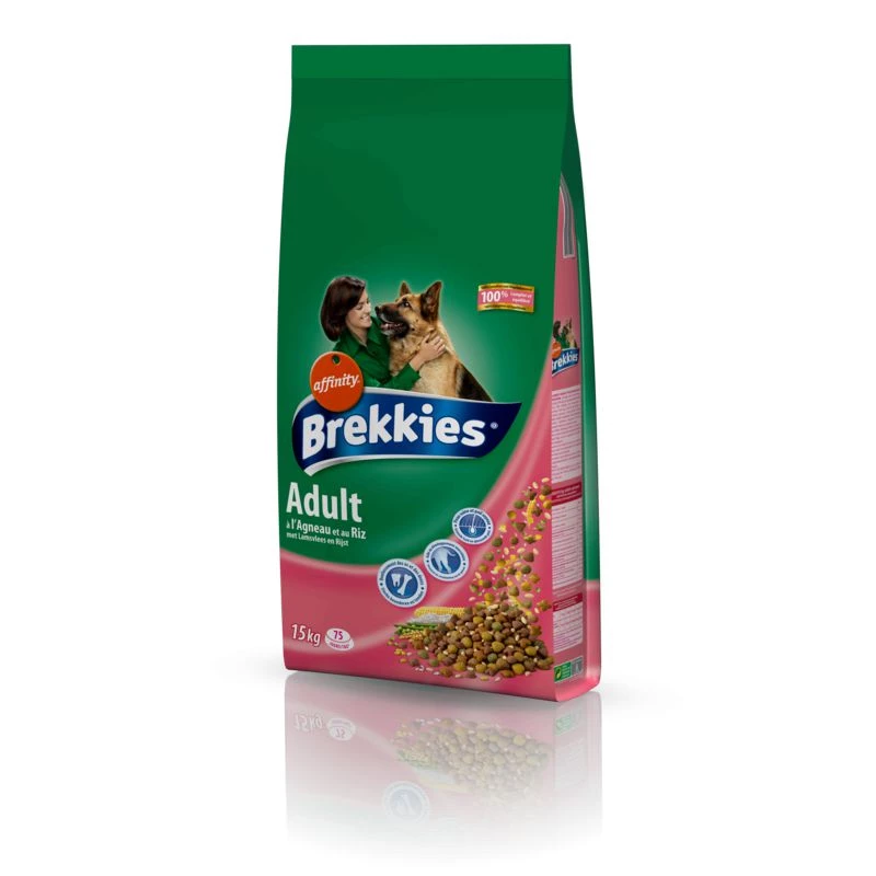 Comida para cães Cordeiro Multicroc 15 kg - BREKKIES