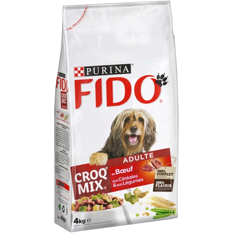 Croquettes pour chien bœuf/céréales/légumes Fido 4kg - PURINA