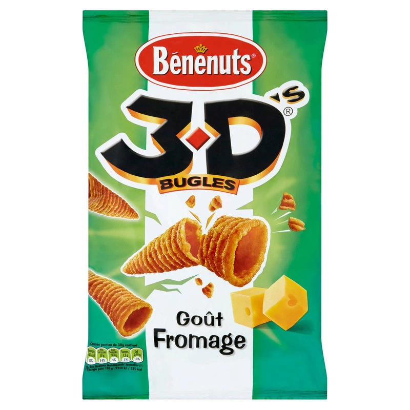 Chips 3D's Fromage, 85g - BENENUTS