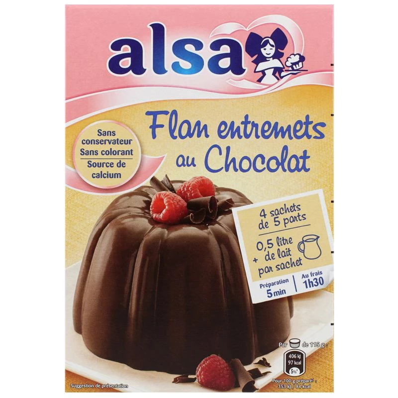 Flan Entremets très chocolat 232g - ALSA