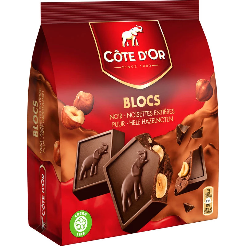 Chocolate negro con avellanas 200g - CÔTE D'OR