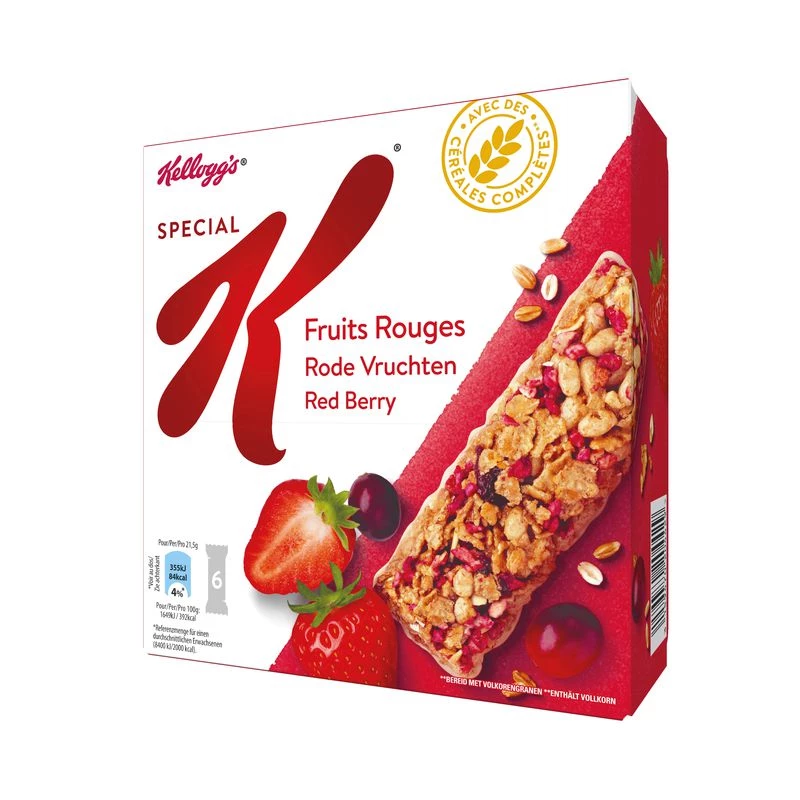 Barre SPECIAL K Fruit rouge X6 129g - KELLOGG'S