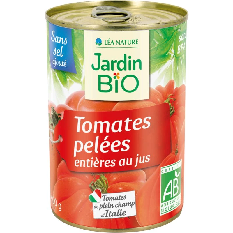 Tomates pelées entières Bio 400g - JARDIN Bio