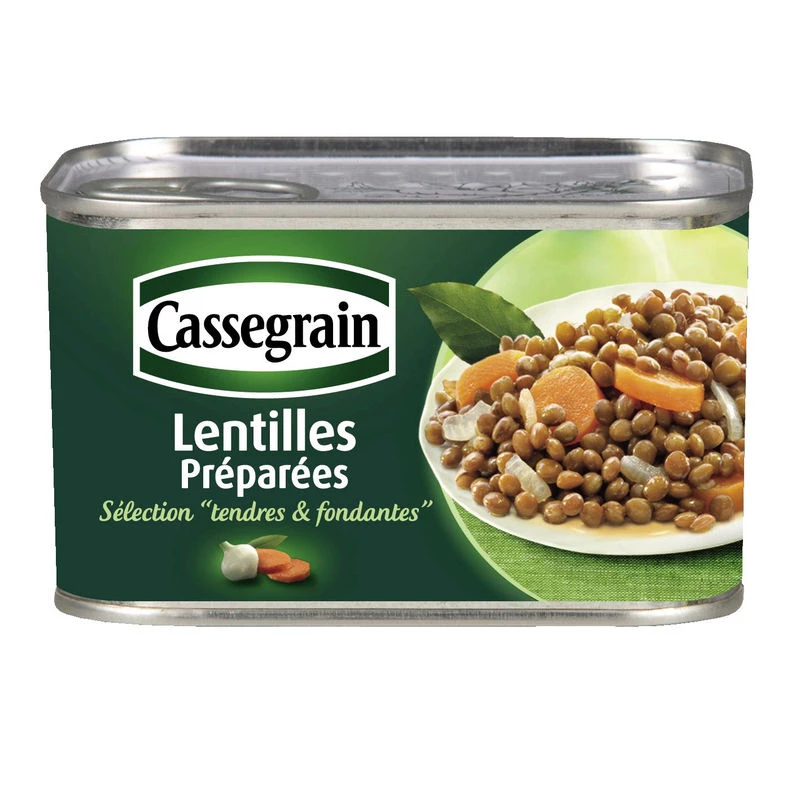 lentilles préparées carottes et oignons 265g - CASSEGRAIN