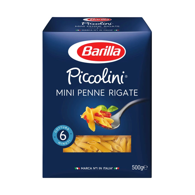 Pâtes Piccolini Mini Penne Rigate, 500g - BARILLA