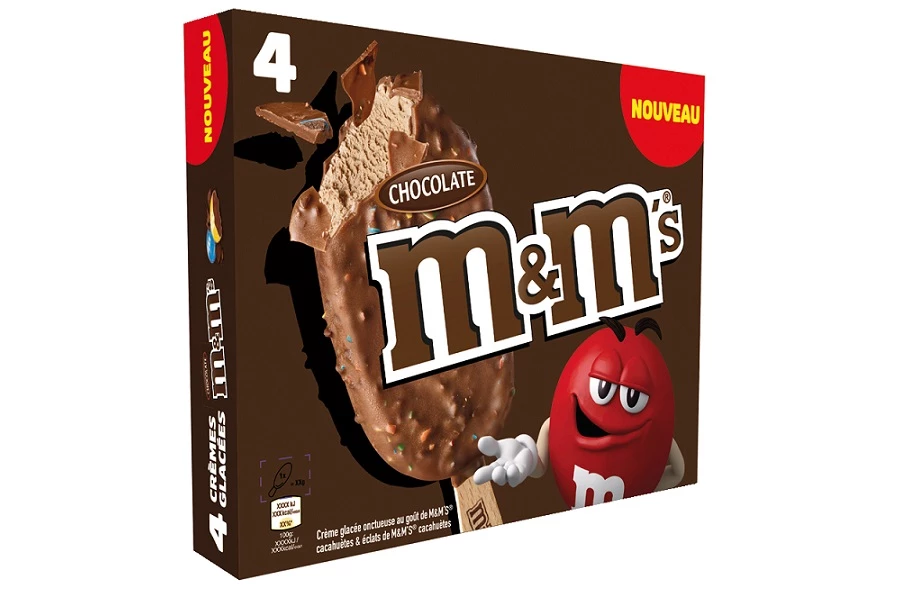 Glaces bâtonnets chocolat x4 - M&M'S