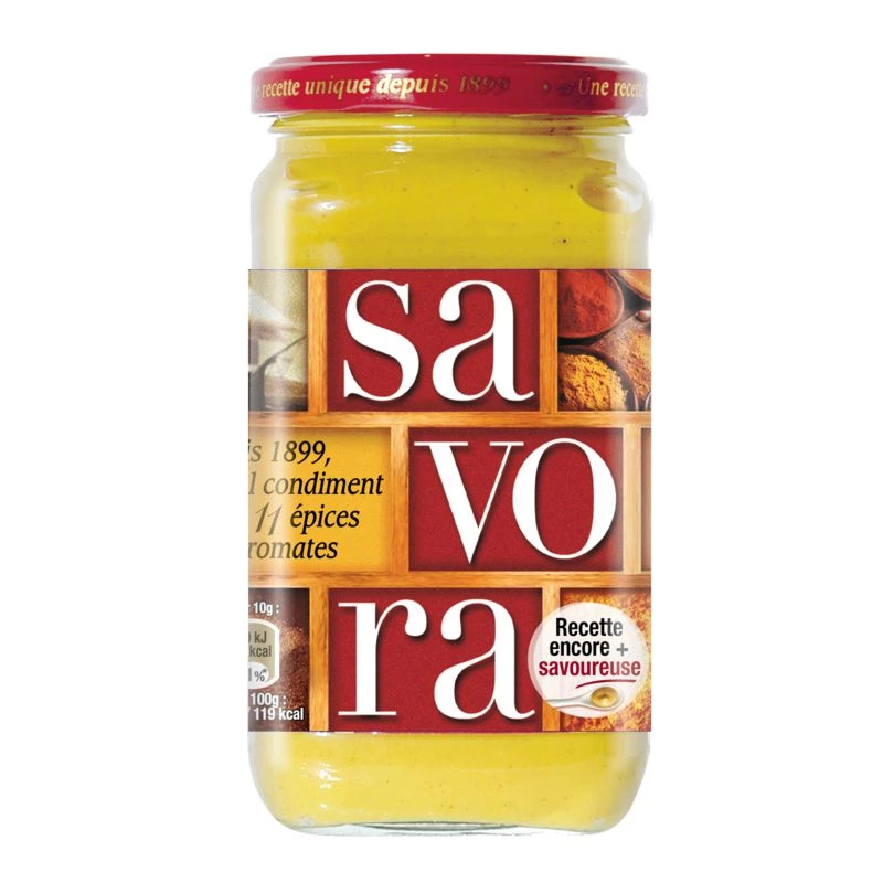Moutarde aux 11 épices et aromates 385g - SAVORA