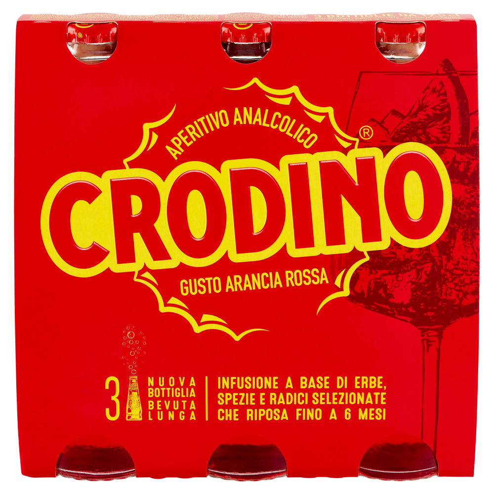 Alcohol -free red an aperitif drink x3 17.5cl - Crodino