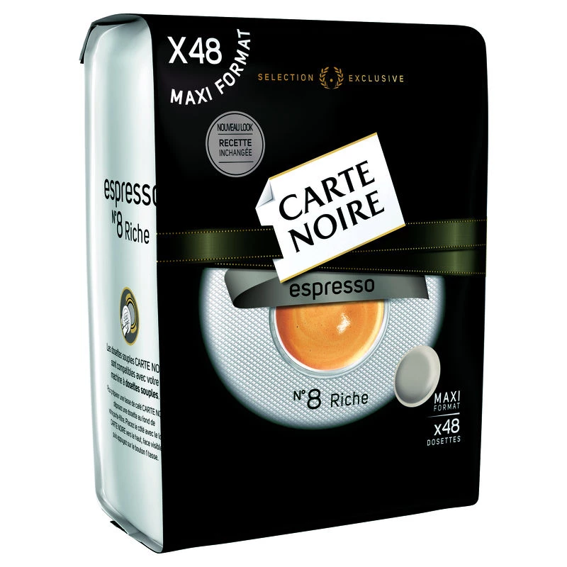 Caffè espresso n°8 x48 cialde da 336g - CARTE NOIRE