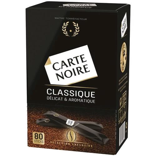 Café clássico delicado e aromático x80 palitos 144g - CARTE NOIRE