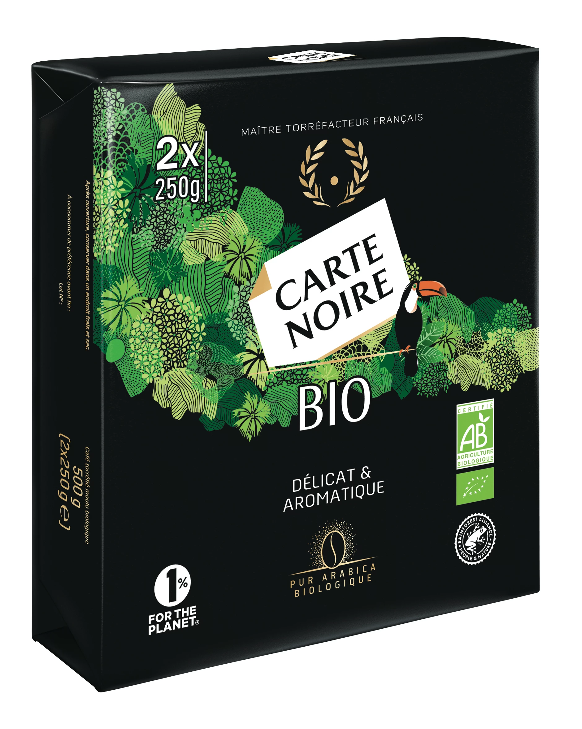 Café Bio Moulu 2x250g - CARTE NOIRE