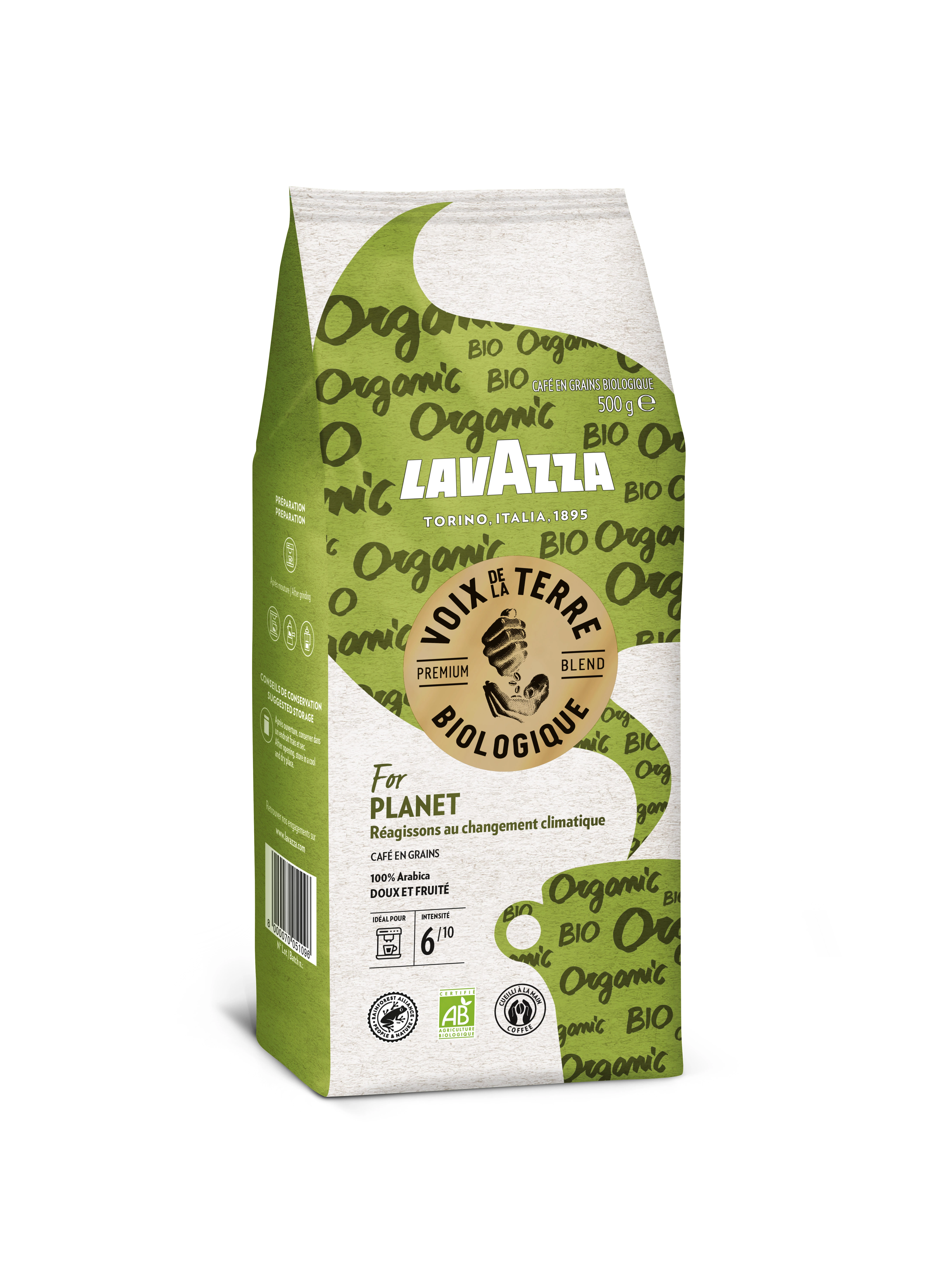 Café Planeta Bio en Grano 500g - LAVAZZA