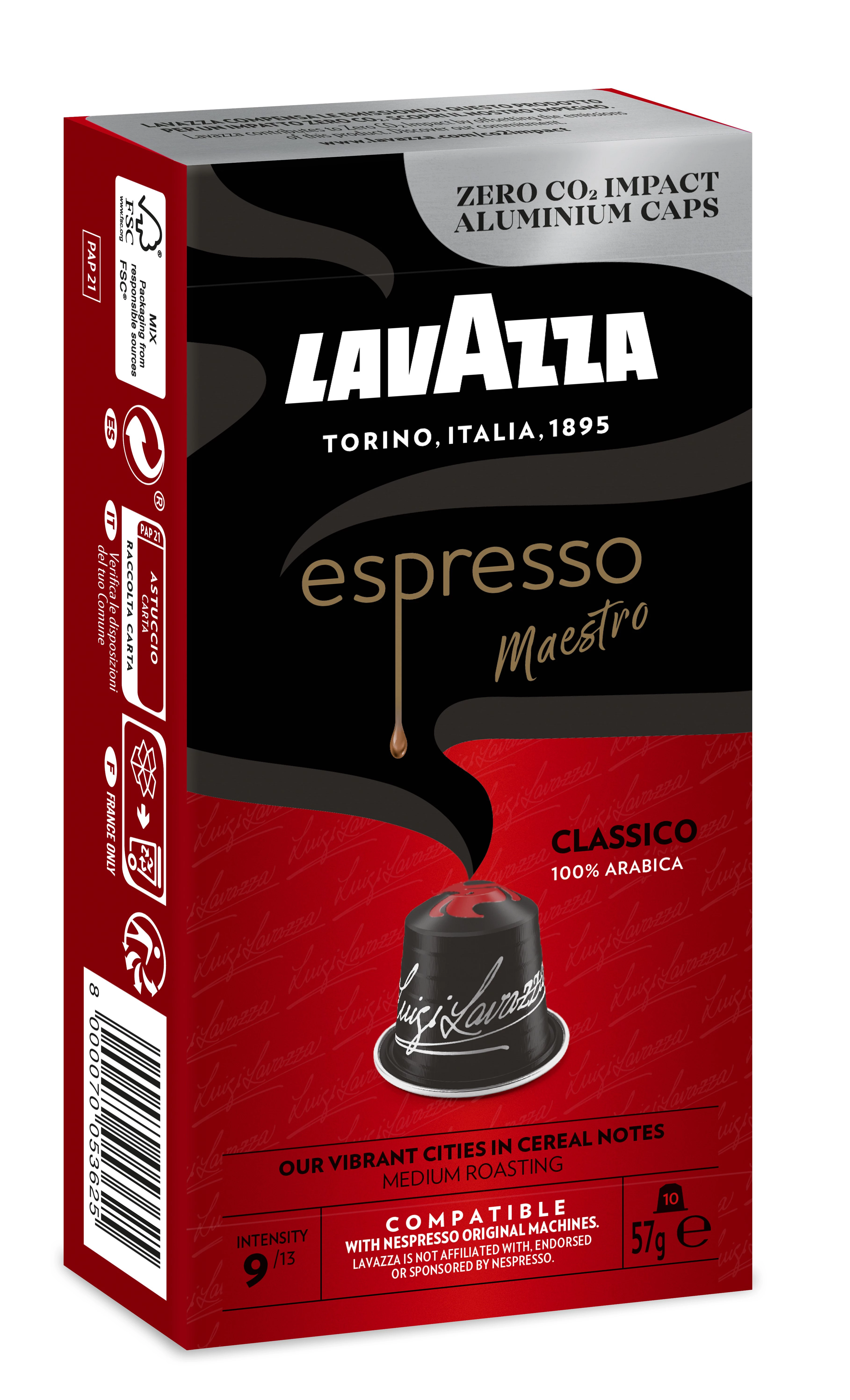 咖啡胶囊 X10 经典铝制 55 克 - LAVAZZA
