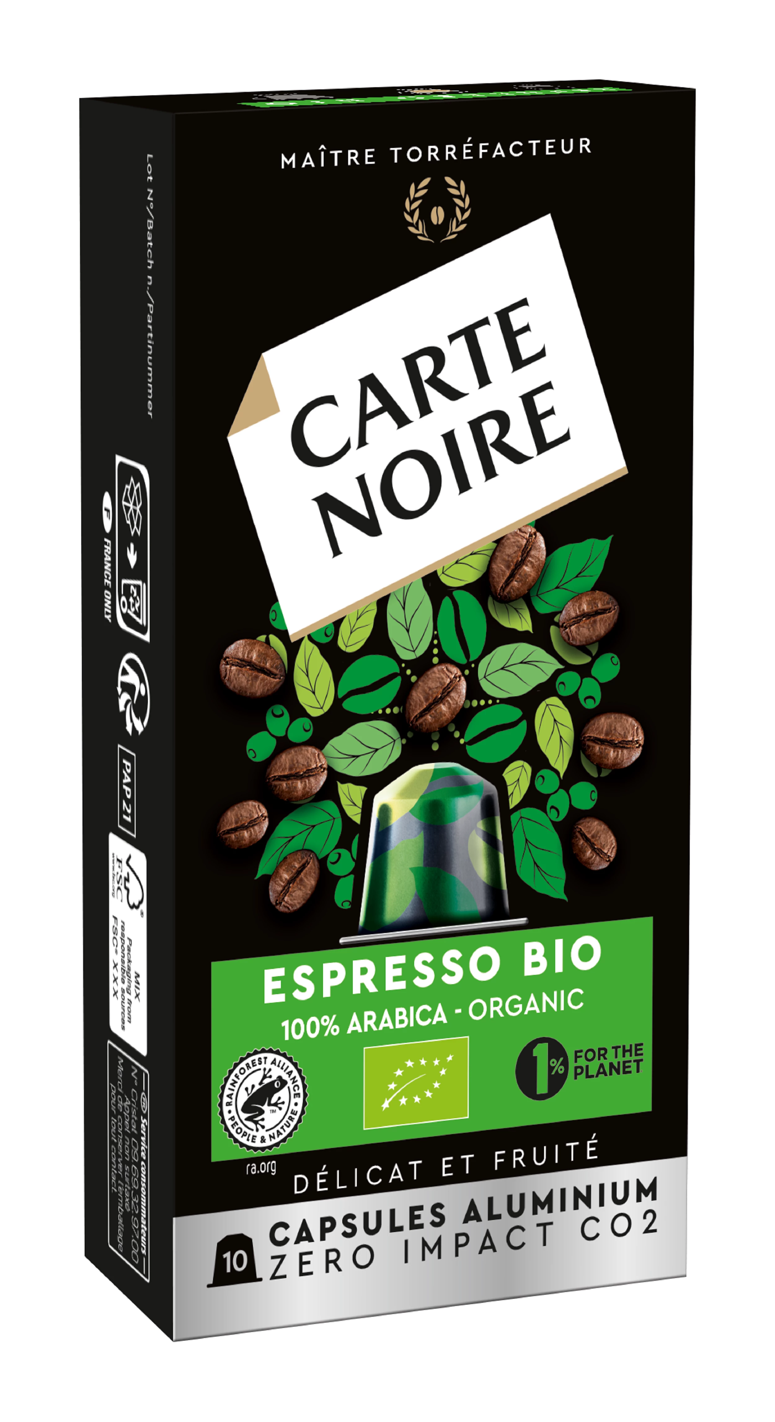 Cn 10 Kapseln Alu Espresso Bio 55
