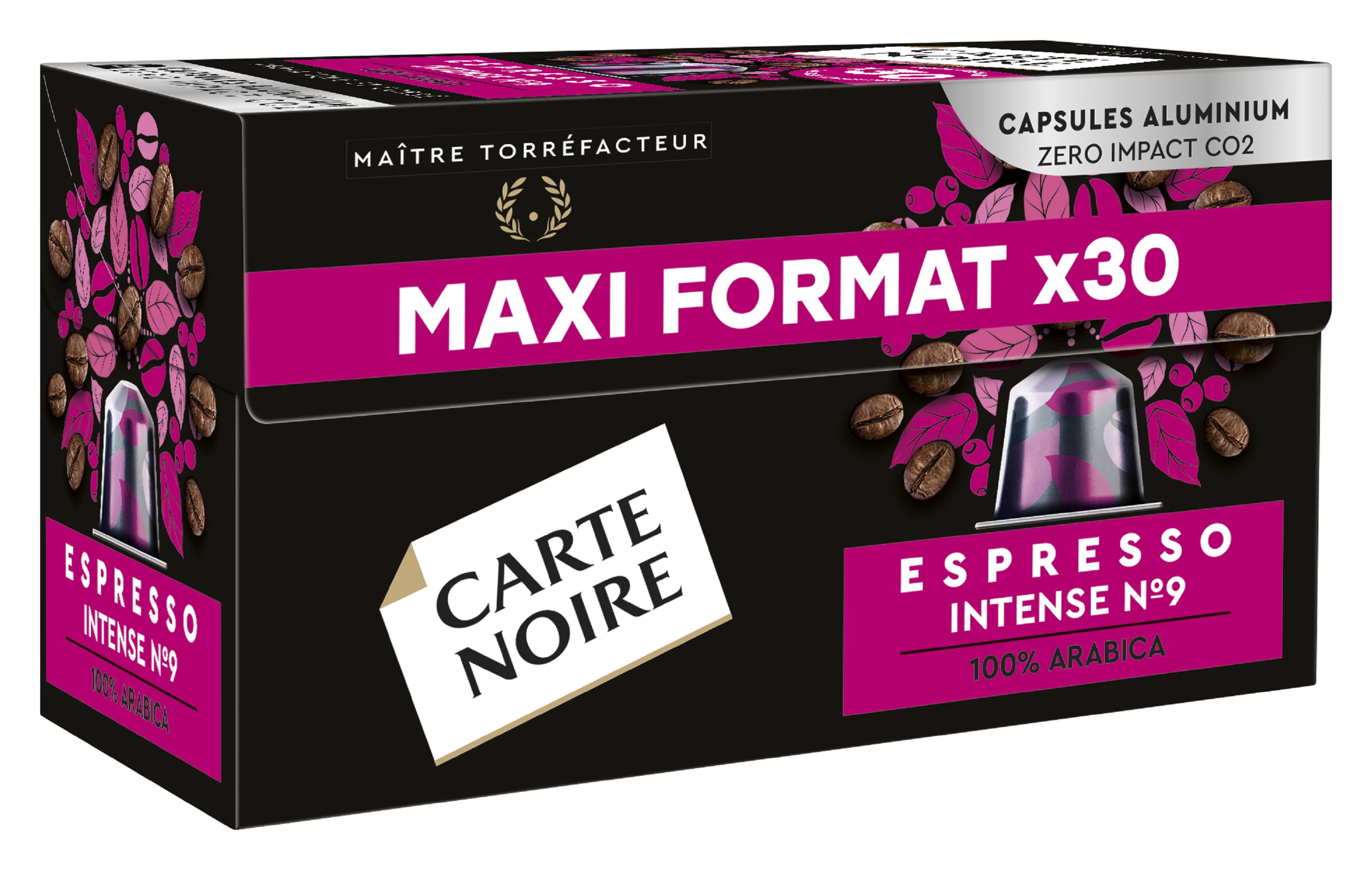 Coffee Capsules Compatibles Nespresso Espresso Intense 9 X30 - Carte Noire