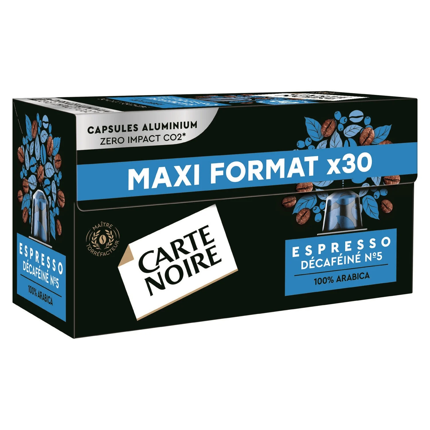 Coffee Capsules Compatible Nespresso Espresso Decaffeinated X30 - Carte Noire