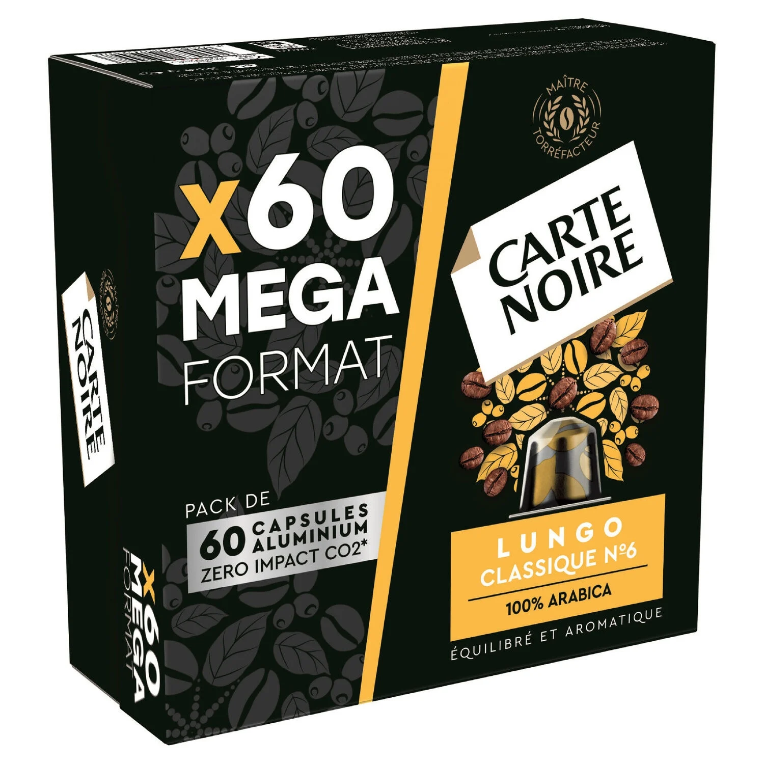 Coffee Capsules Compatible Nespresso Lungo Classic ° 6 X60 - Carte Noire