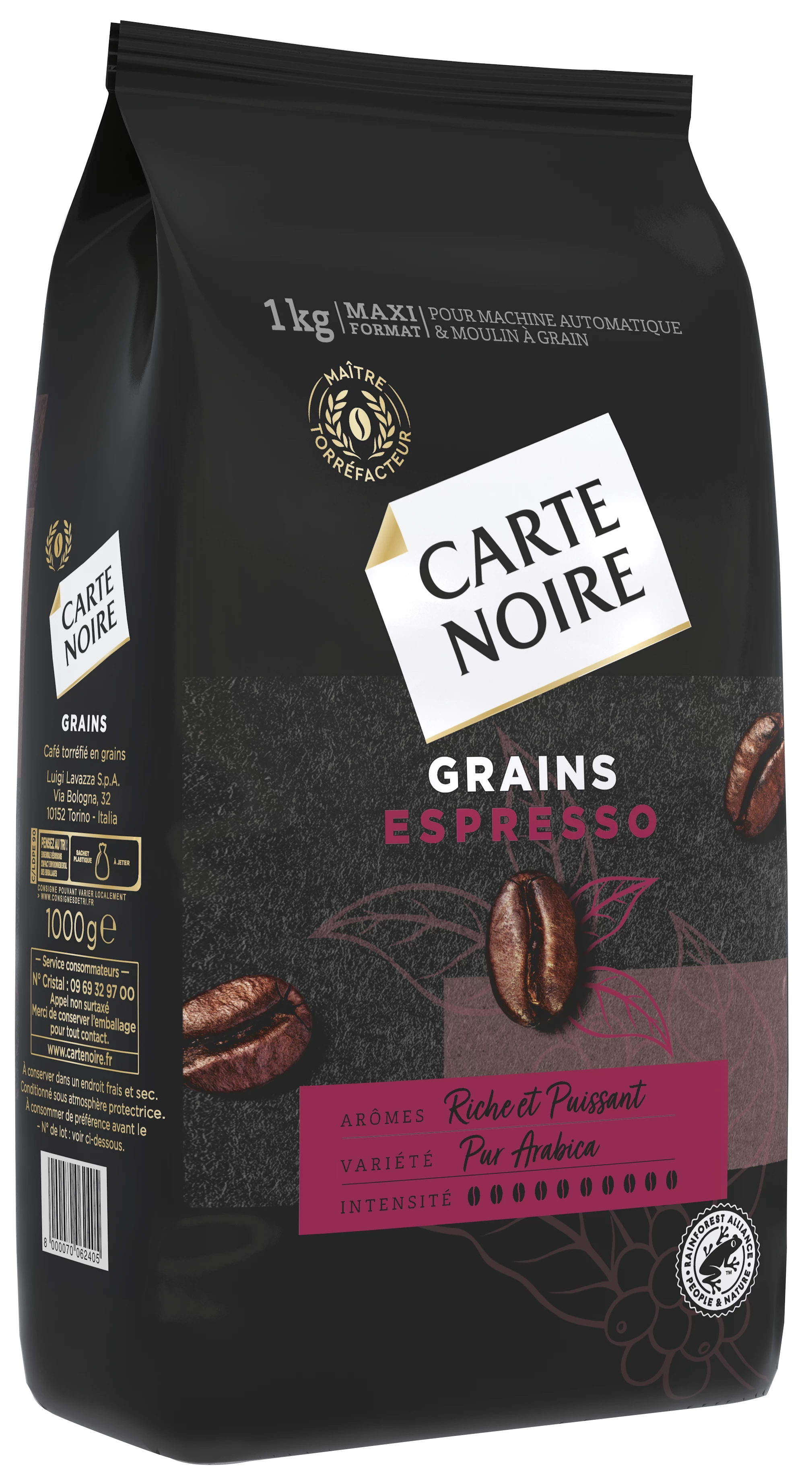 Grossiste Café en Grains Espresso; 1 kg - CARTE NOIRE