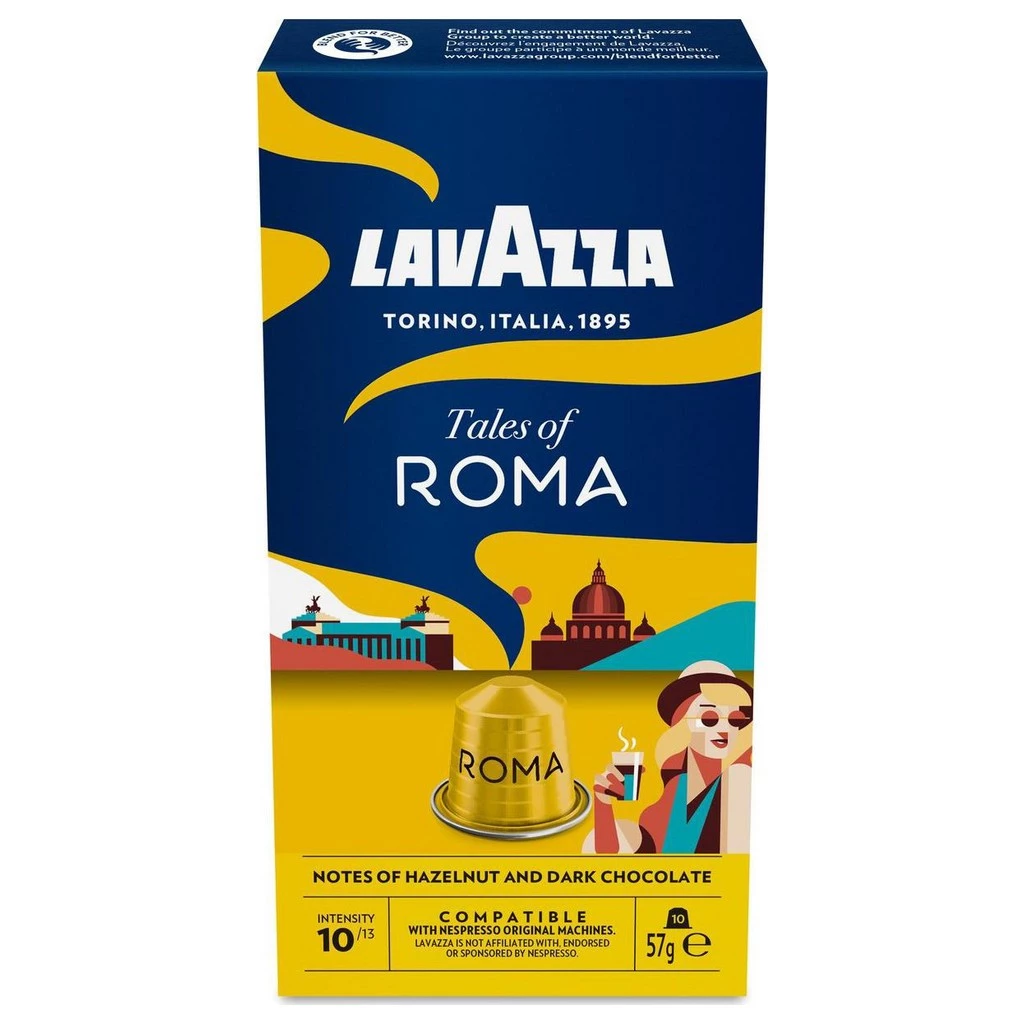 Coffee Capsules Tales Of Roma Compatible Nespresso X10 - LAVAZZA