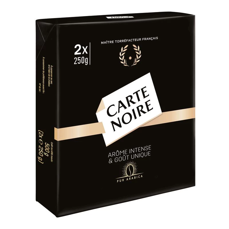 Café puro arábica molido 2x250g - CARTE NOIRE