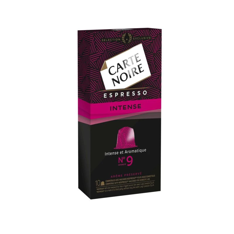 Café Espresso Intense Nr. 9 x 10 Kapseln 53 g - CARTE NOIRE