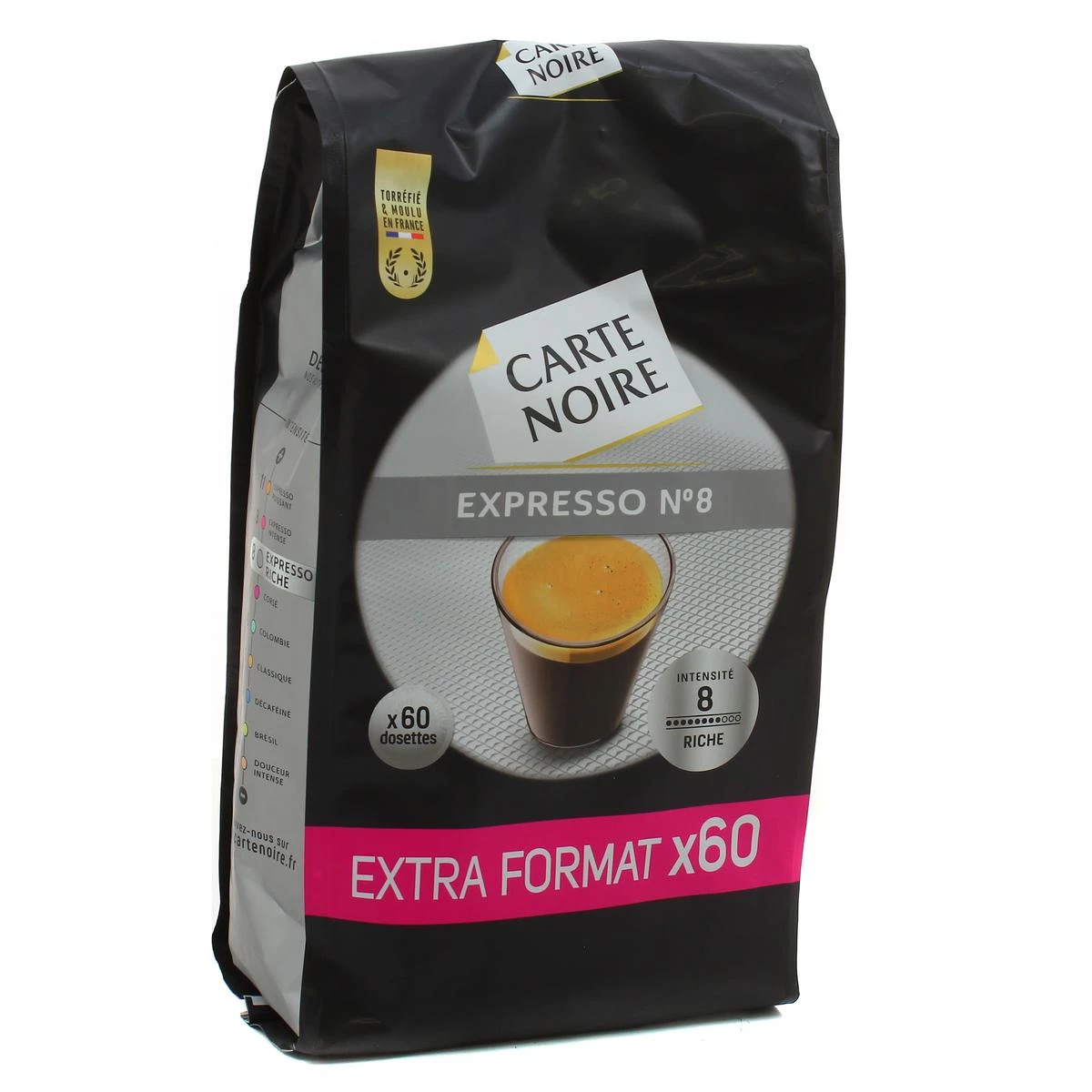 Café espresso n°8 x60 dosettes 420g - CARTE NOIRE