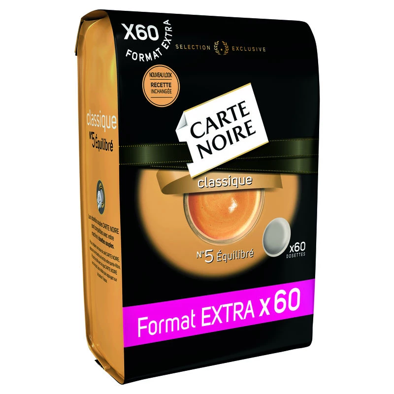 Café classique n°5 équilibré x60 dosettes 420g - CARTE NOIRE