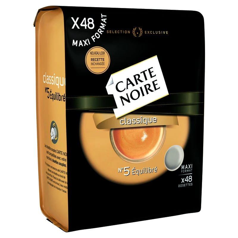 Кофе сбалансированный классический №5 х48 капсул 336г - CARTE NOIRE
