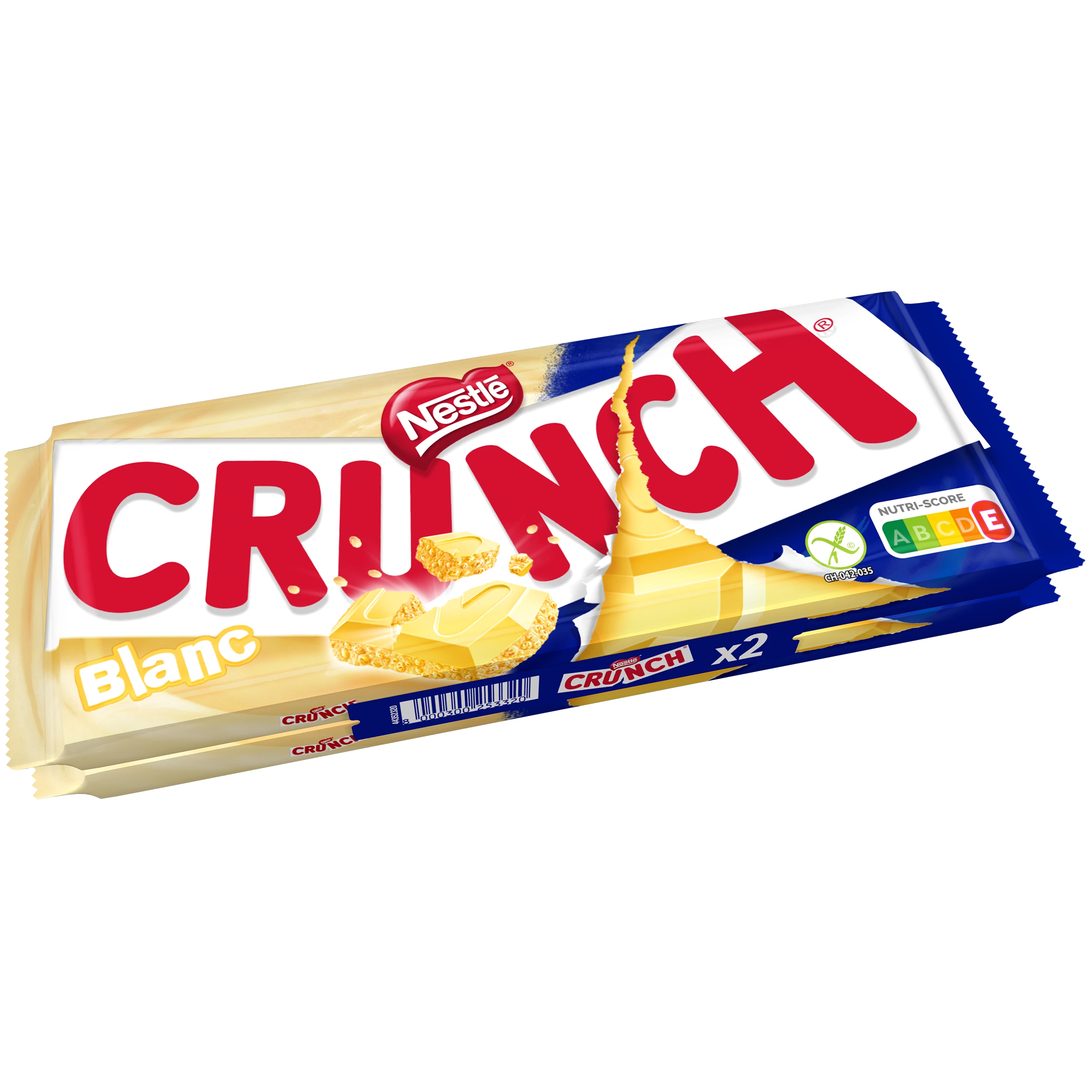 White chocolate tablet and crisp cereals 2x100g - CRUNCH