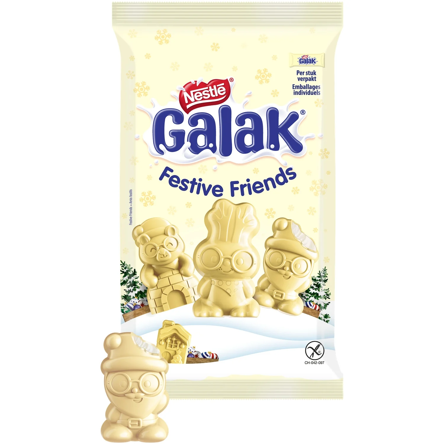 White Chocolate Mini Christmas Figurines 147g - Galak