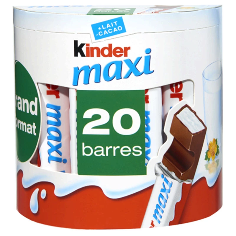 Barre Chocolatée Chocolat Au Lait Kinder Maxi X20 420g - KINDER