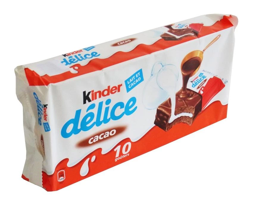 Gâteaux Cacao Fourré Lait Kindr Délice 390g - KINDER