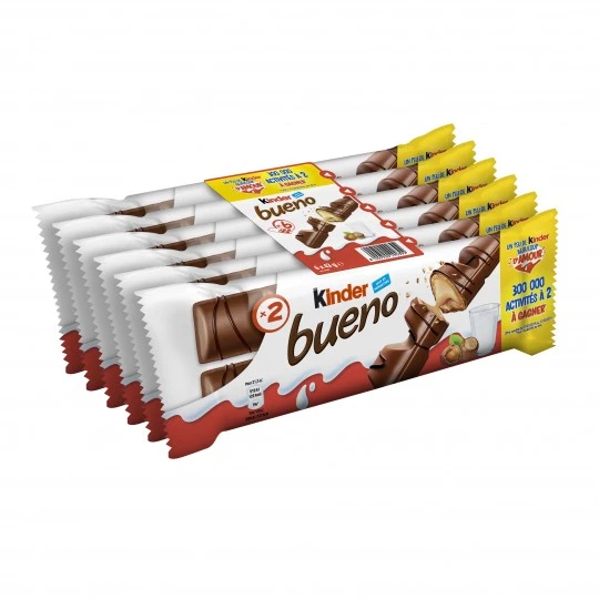 Milk and hazelnut chocolate bars Bueno 258g - KINDER