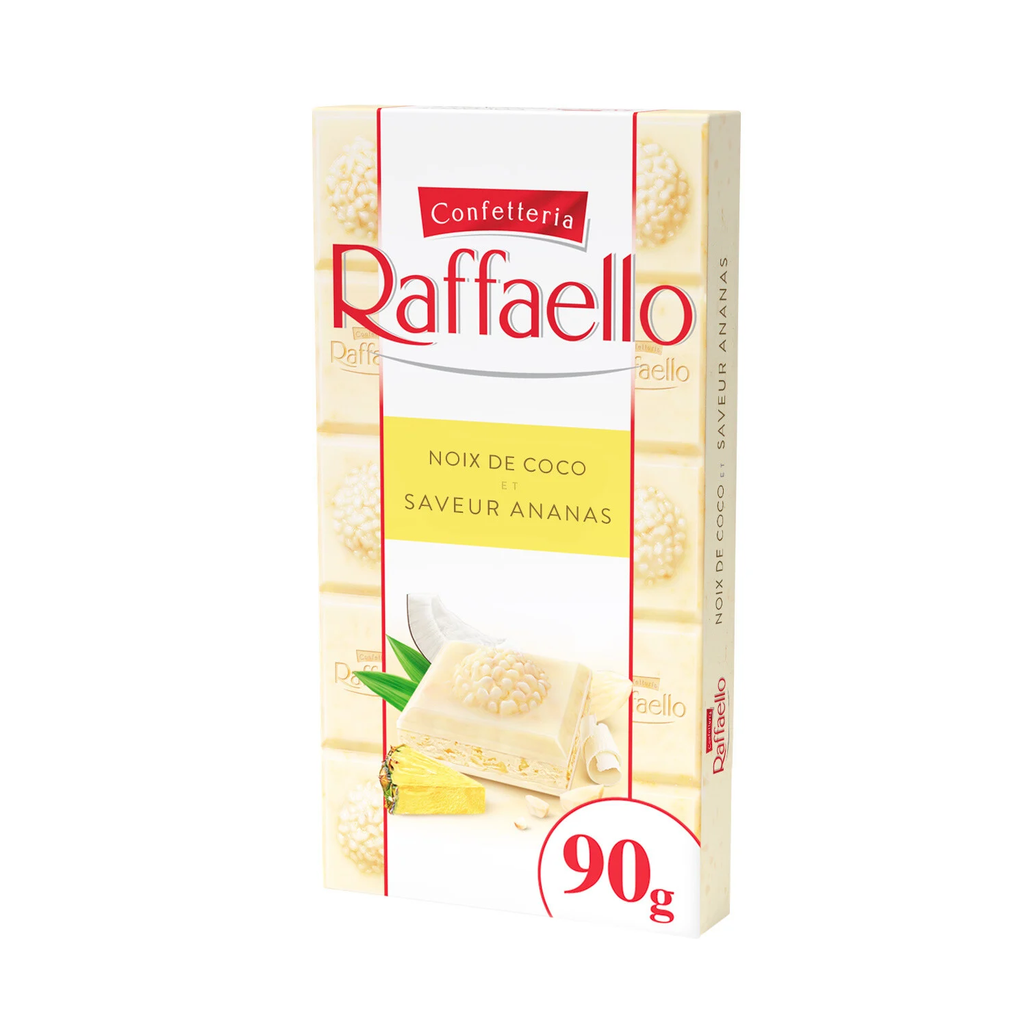 Tableta de piña Raffaello de 90 g
