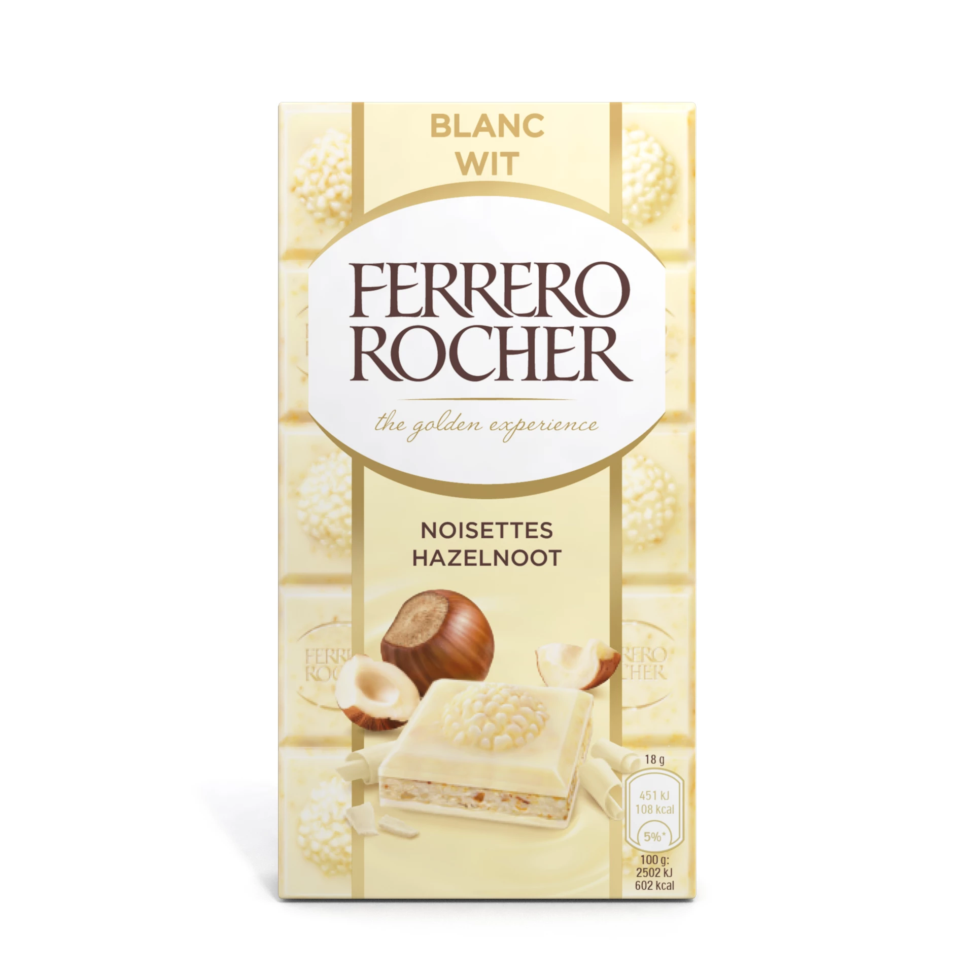 Ferrero Rocher Avellana Blanca, 90g - FERRERO