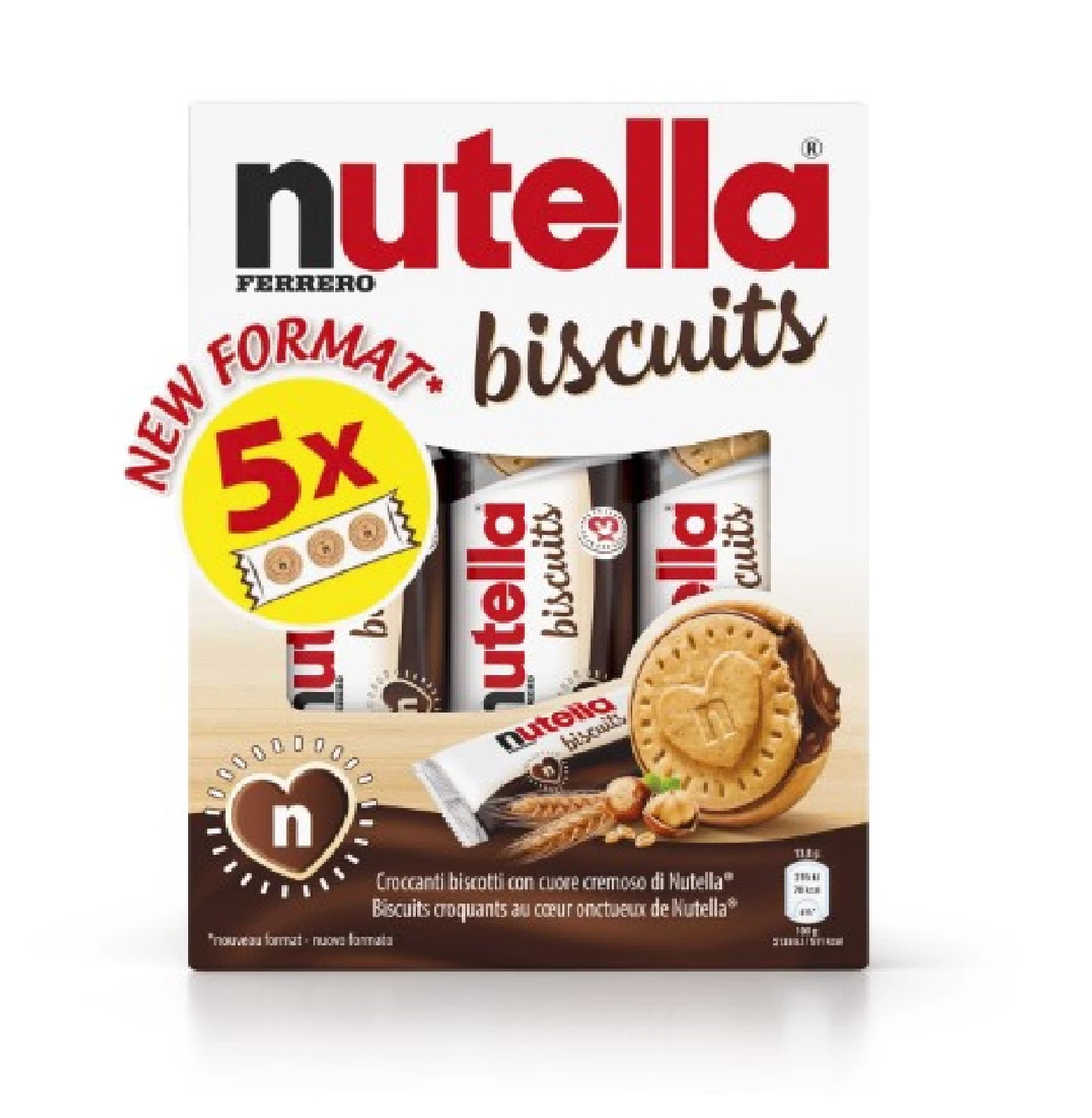 Biscoitos Nutella T3x5 207g