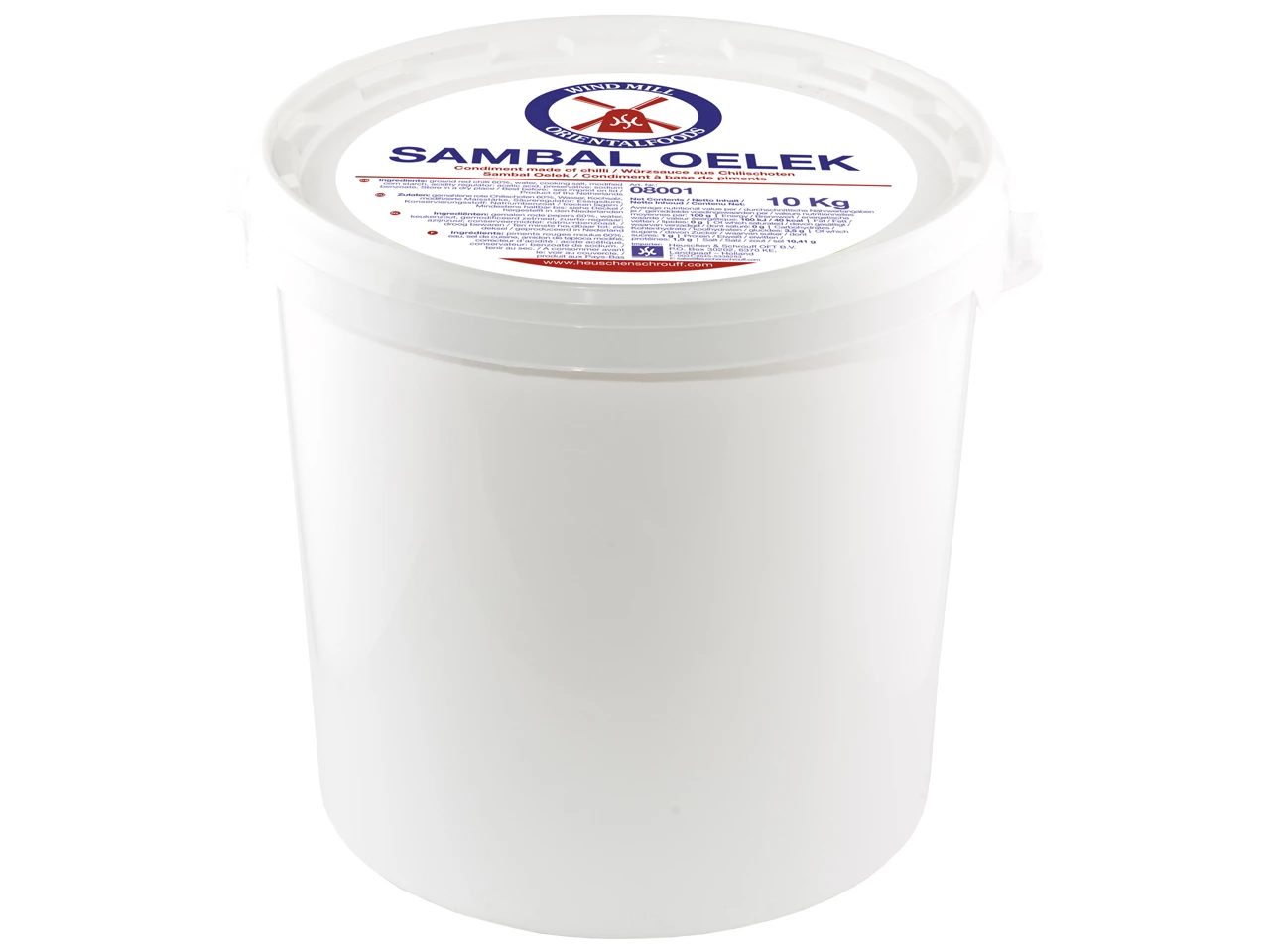 Purê de Pimentão Sambal Oelek 10 Kg - Wind Mill Or. Foods