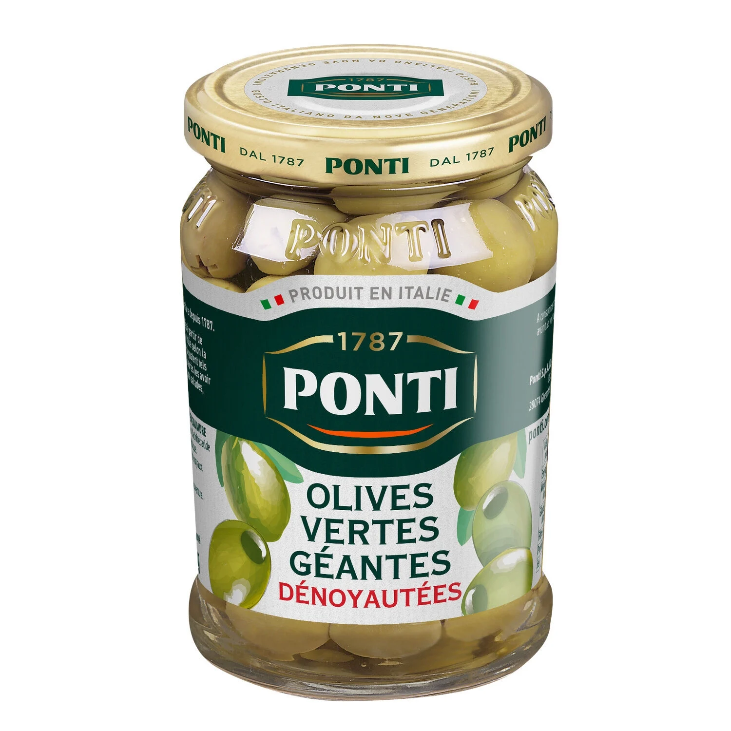 Riesige entsteinte grüne Oliven 290g -ponti