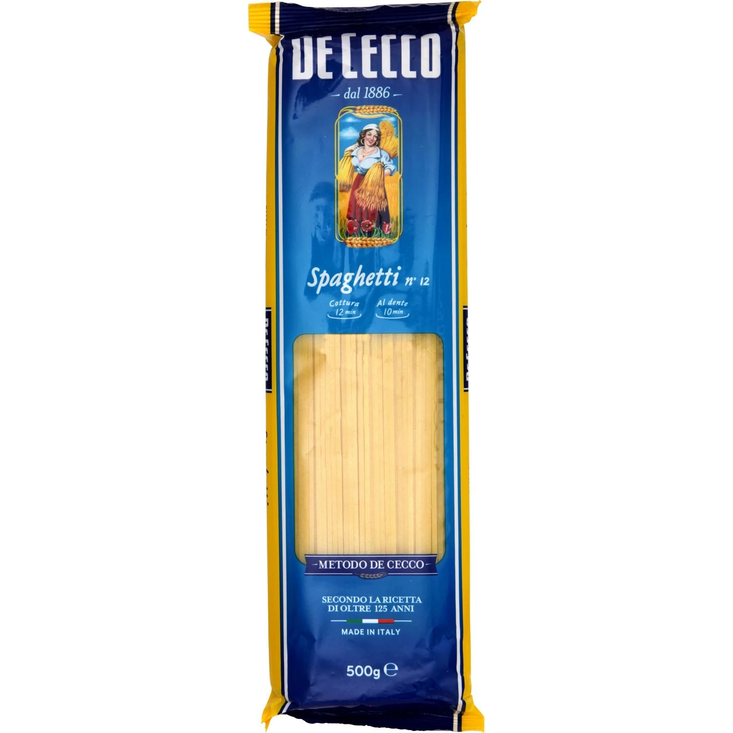 Pasta espagueti n°12 500g - DE CECCO