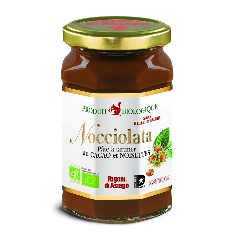 Pâte à tartiner cacao et noisettes Bio 350g - NOCCIOLATA