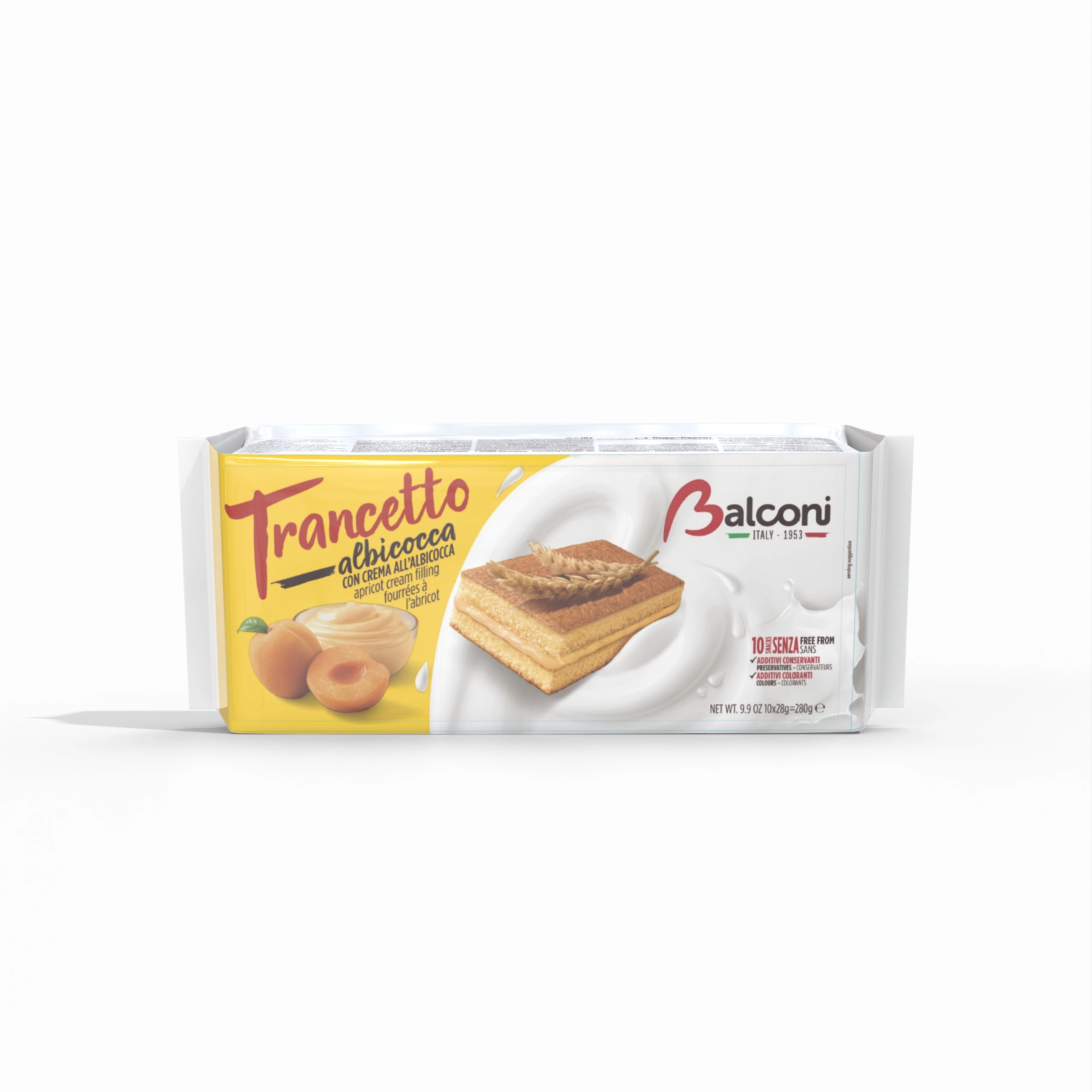 Tranceto Mini Apricot Sponge Cakes 10x28g - BALCONI