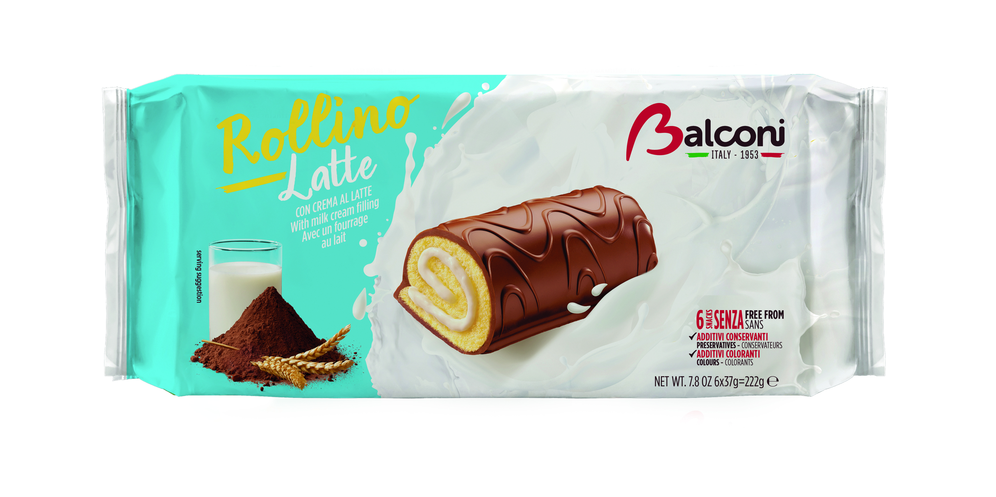 Rollino Latte Cake 6x37g 222g - BALCONI